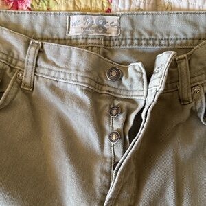 We The Free Sage Green Button-Fly Pants